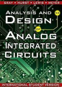 Analysis and Design of Analog Integrated Circuits 5e International Student Version (WIE)