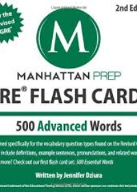 500 Advanced Words: GRE Vocabulary Flash Cards, 2e **
